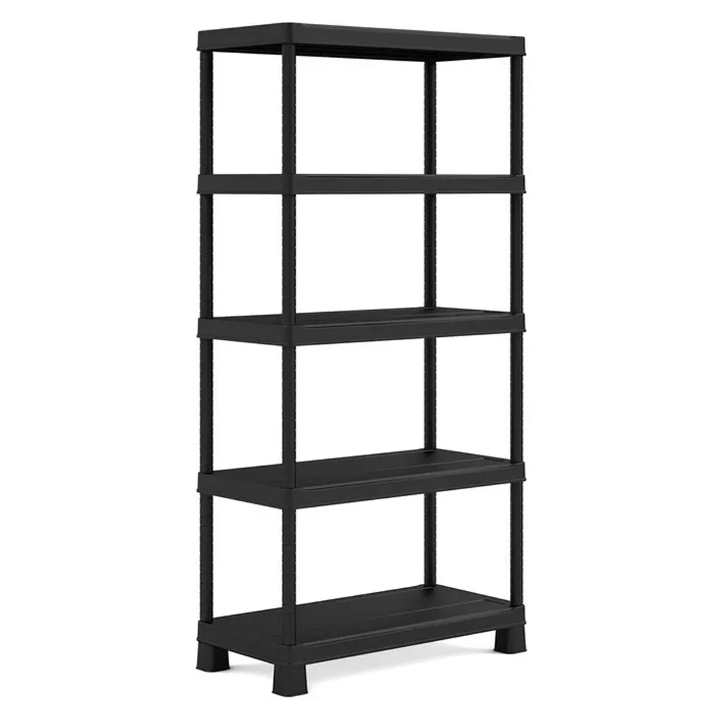 Plastový policový regál Keter Plus Shelf Tribac 9933 s 5 policemi a nosností 300 kg