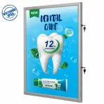 Uzamykatelná venkovní vitrína na plakát A1 – Stříbrná