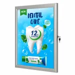 Uzamykatelná venkovní vitrína na plakát A3 – Stříbrná A-Z Reklama CZ
