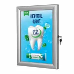 Uzamykatelná venkovní vitrína na plakát A4 – Stříbrná A-Z Reklama CZ