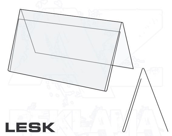 PVC Stojánek tvar A - 60x80 jednostranný na šířku Lesklý A-Z Reklama CZ