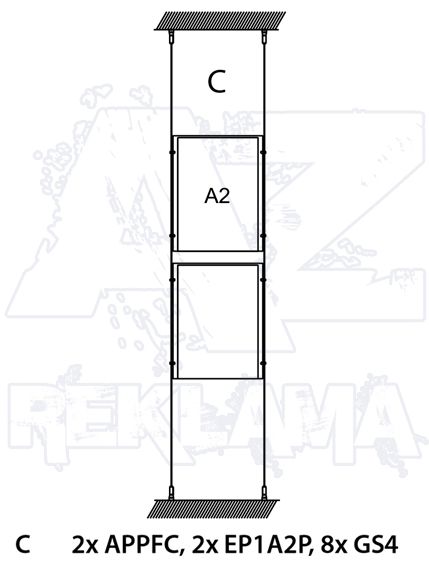 Lankový systém APPENDO strop - podlaha vzor C A-Z Reklama CZ