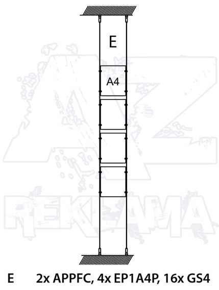 Lankový systém APPENDO strop - podlaha vzor E A-Z Reklama CZ