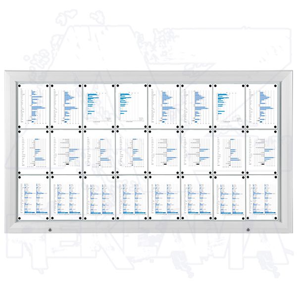 SCT PREMIUM - Bílá venkovní vitrína pro prospekty 24xA4 A-Z Reklama CZ