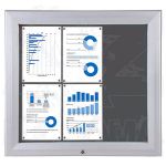 SCT PREMIUM - venkovní vitrína s Textilní stěnou 6xA4 Šedá