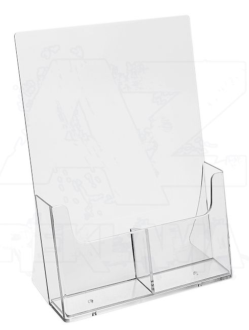 Plastový stojánek na letáky 2x DL 1/3A4 vedle sebe stojací A-Z Reklama CZ