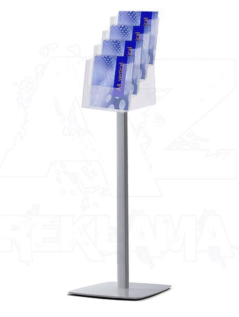 Prémiový stojan na podlahu se zásobníkem 4xA4 A-Z Reklama CZ