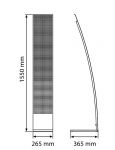 Convex Tower Stand - 265x1560x370 mm, Černý A-Z Reklama CZ