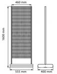 Double Sided Tower Stand 460x1600x400 mm, Šedý A-Z Reklama CZ