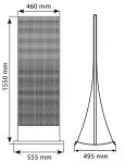 Twin Tower Stand - 460x1550x495 mm, Černý A-Z Reklama CZ