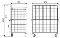 Pojízdný Rollkontejner 600x1215x975 mm H1200 A-Z Reklama CZ