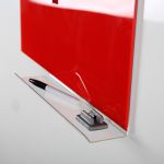 Skleněná magnetická tabule 35x35 cm - Červená A-Z Reklama CZ