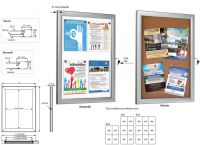 Uzamykatelná vitrína s magnetickou stěnou - 4x A4 A-Z Reklama CZ