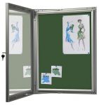 Voděvzdorná vitrína s textilní stěnou - 12x A4, zelená